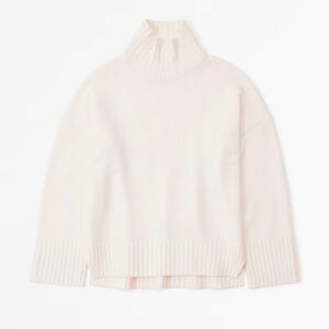 Abercrombie & Fitch Easy tuck turtleneck sweater size small cream